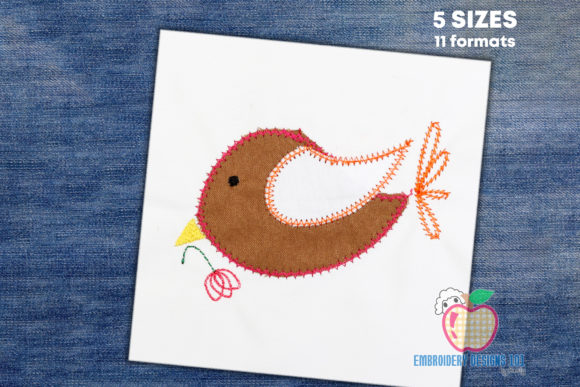 Cartoon Bird Leaf Applique Review