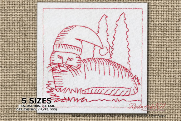 Christmas Cat Design Review for Embroidery Projects
