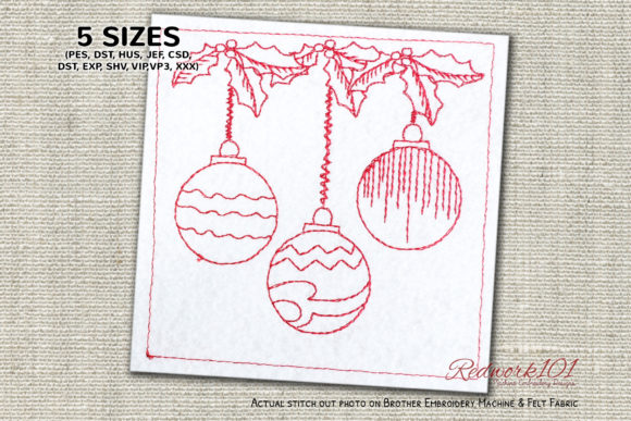 Christmas Ornaments Redwork Review