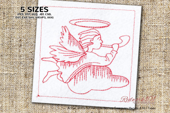 Cute Angel Bluework Embroidery Review