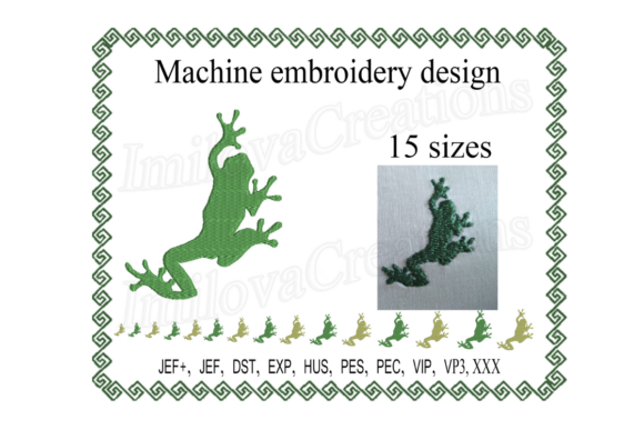 Frog Silhouette Embroidery Design Review