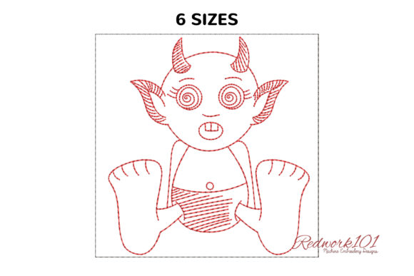 Surprised Little Devil Embroidery Design Review